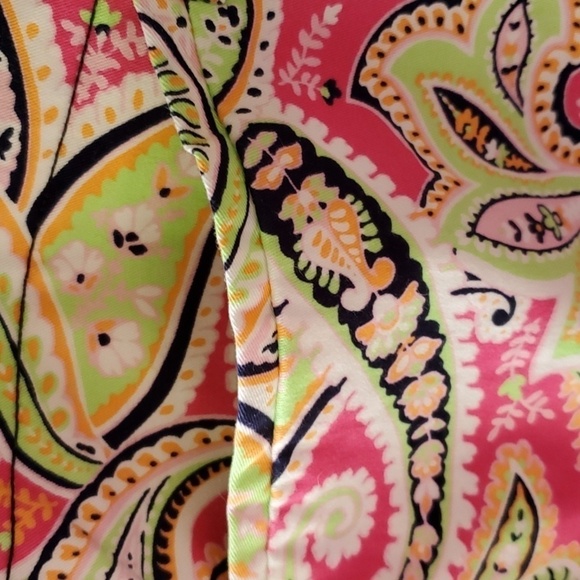 Kim Roger's black pink & green paisley short NWT size 12 - Picture 5 of 12